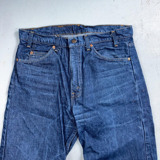 Levis 505 Vintage 80s 20505-0217 Orange Tab Dark 501 Jeans 36x34 USA 1980s