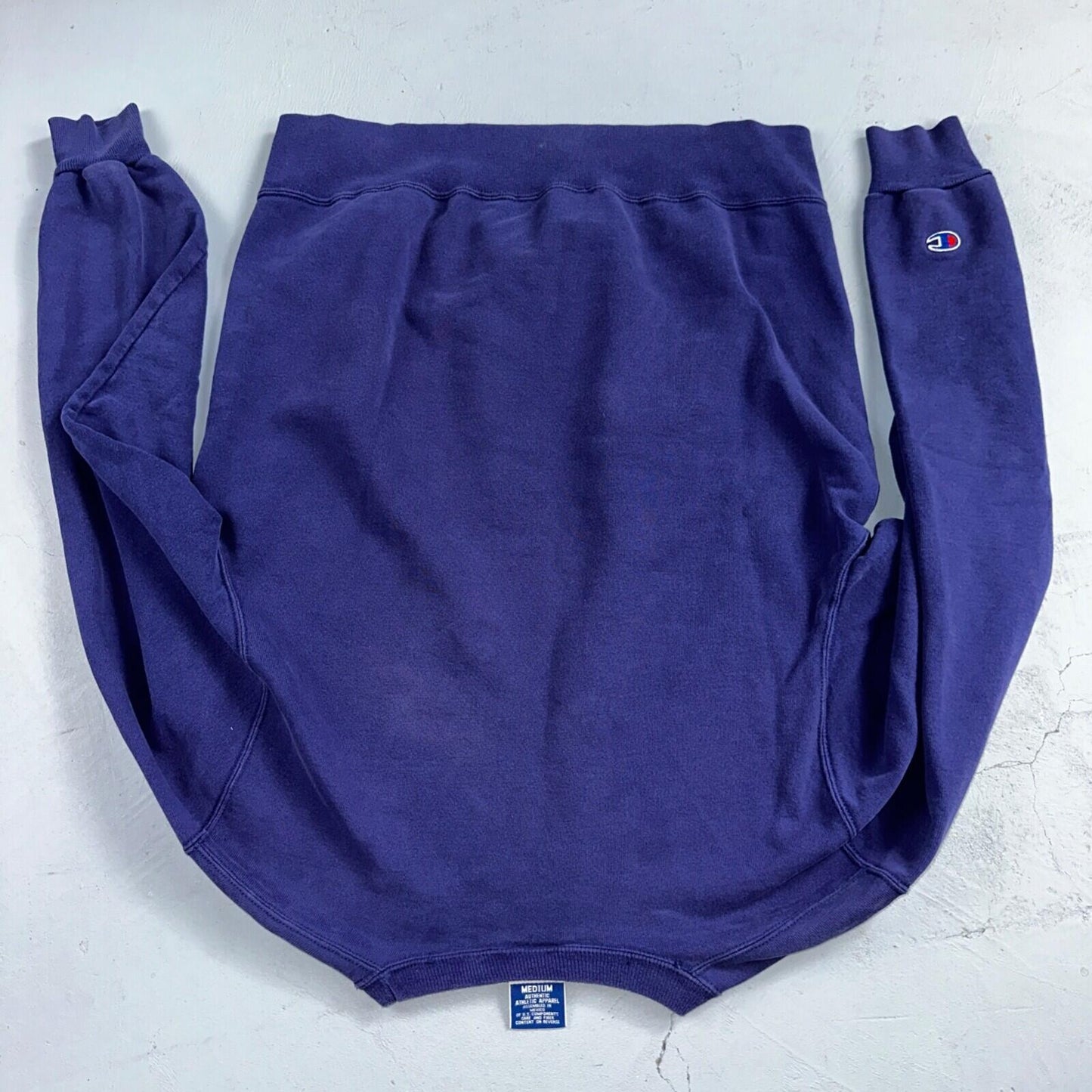 Champion 90s M Sweatshirt VTG Crewneck Blue Medium Basic Simple Mexico