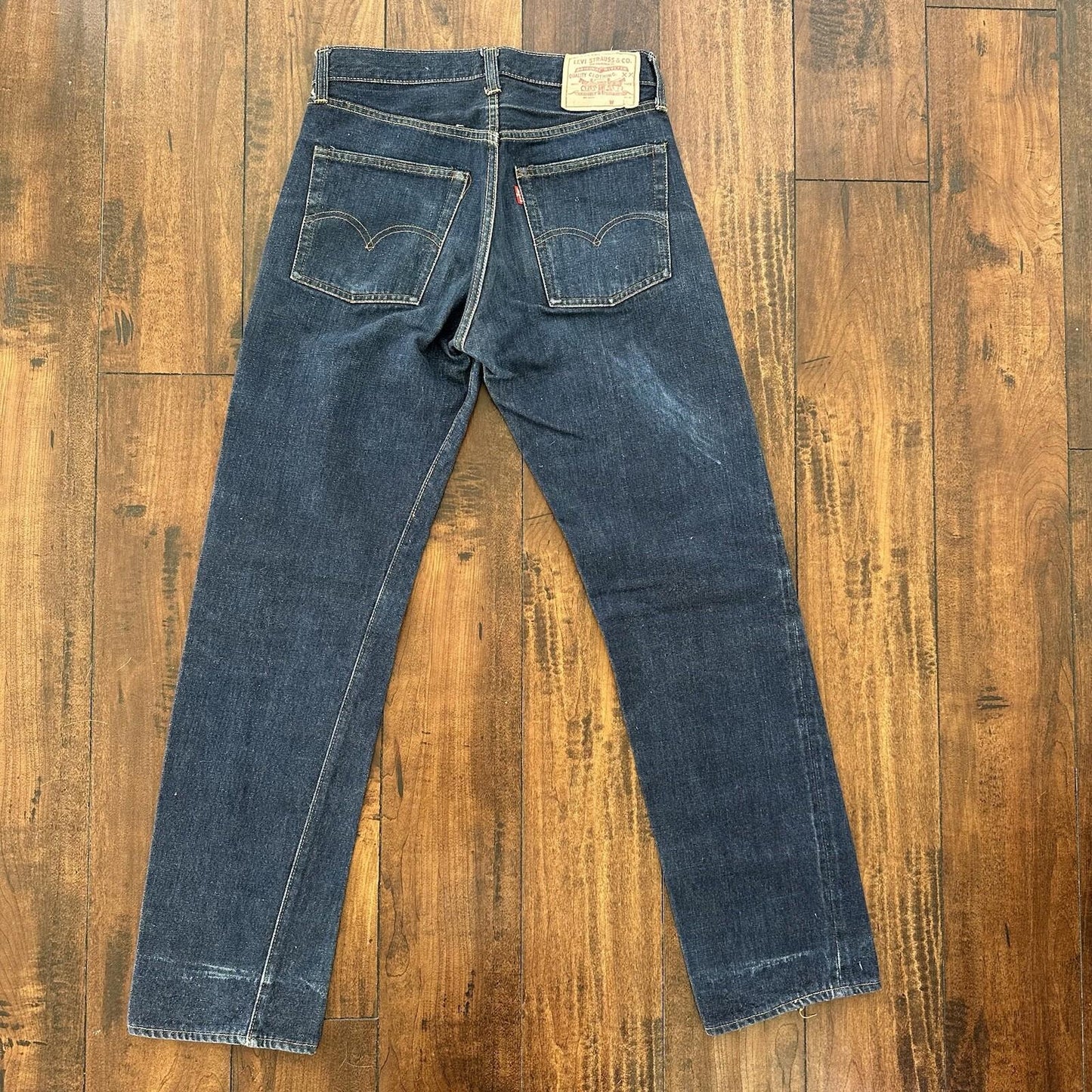 Levis 501 XX Big E True Vintage 60s Redline Selvedge Denim Jeans 1960s DARK BLUE