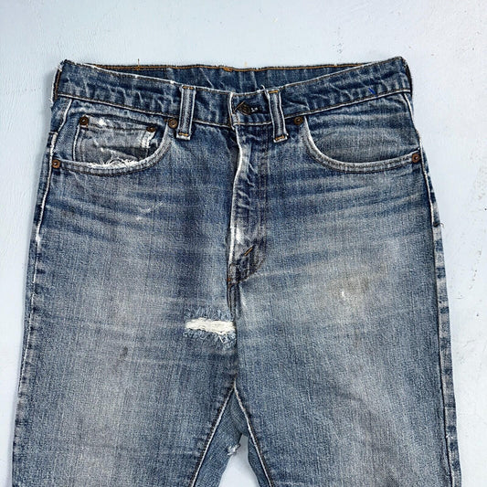 Levis 517 Vintage 70s SS USA Red Tab Bootcut Flare Blue Jeans Talon Act 29x32