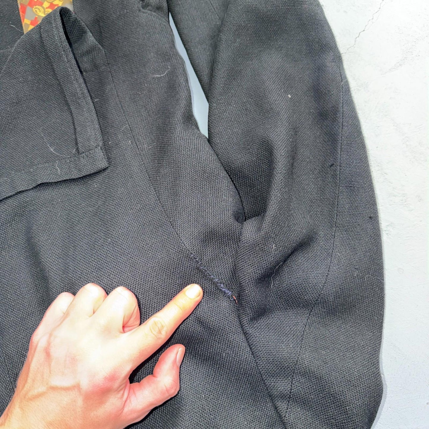 1950s 1960s VTG Mens Suit 36R Jacket Coat Black Union Wool Rockabilly Blazer