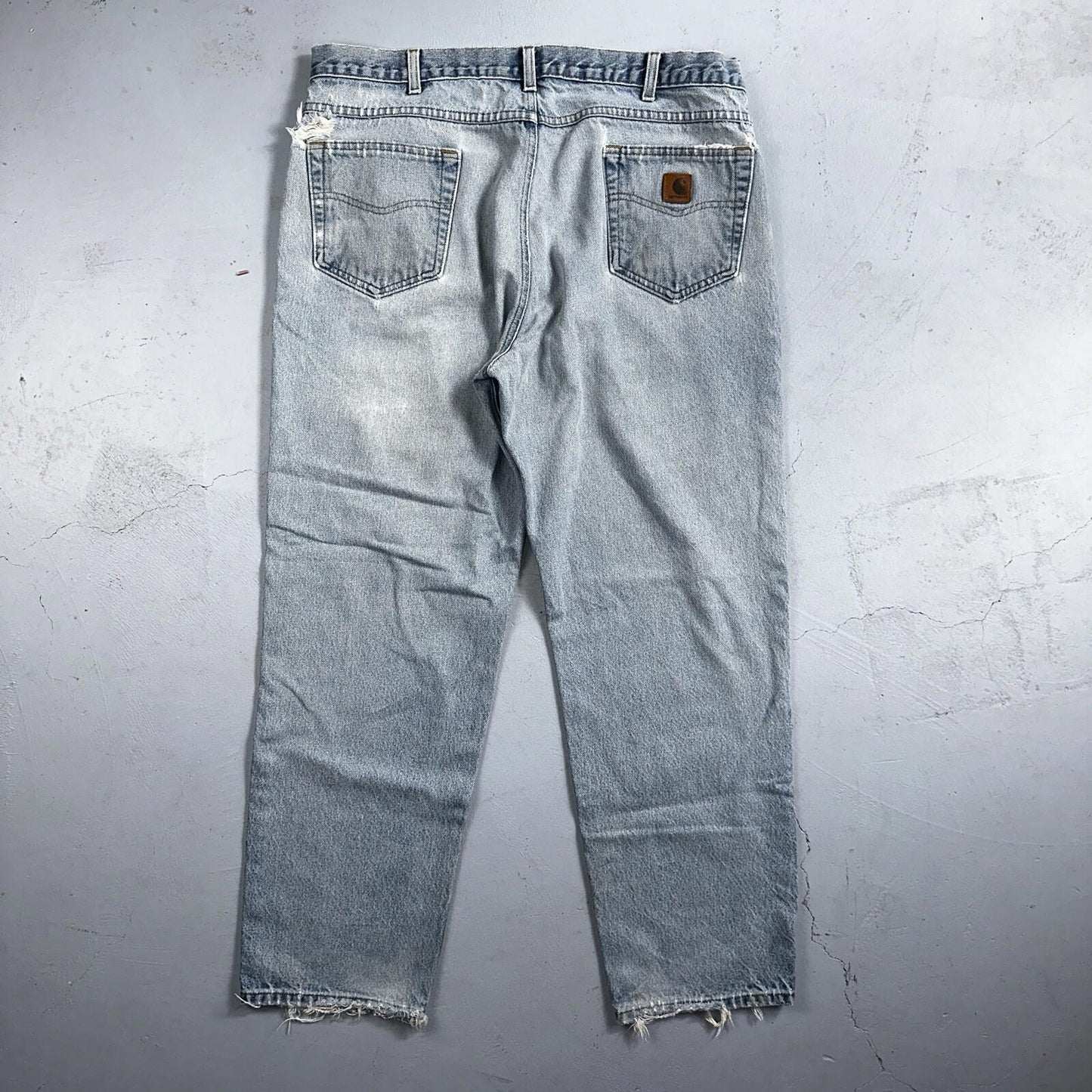 Carhartt B17 DST Relaxed Fit Denim Blue Jeans Mens 40x32 Workwear Denim