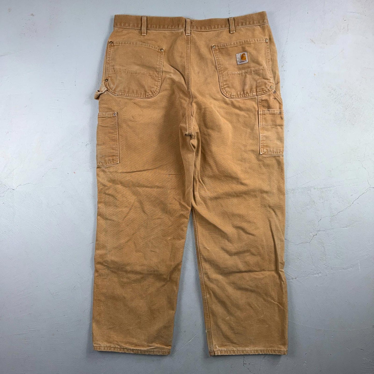 Carhartt VTG Double Knee Carpenter Pants B01 USA BRN Brown 36x28 Thrashed