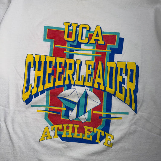 UCA Cheerleader Athlete VTG T Shirt Y2K 2000s College Spirit Football Promo