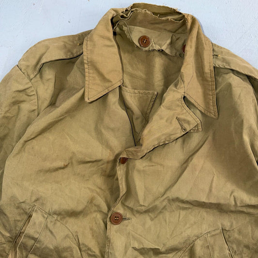 WW2 M41 Army Field Jacket Military 1940s WWII M-1941 Civilian? Unlined Rips