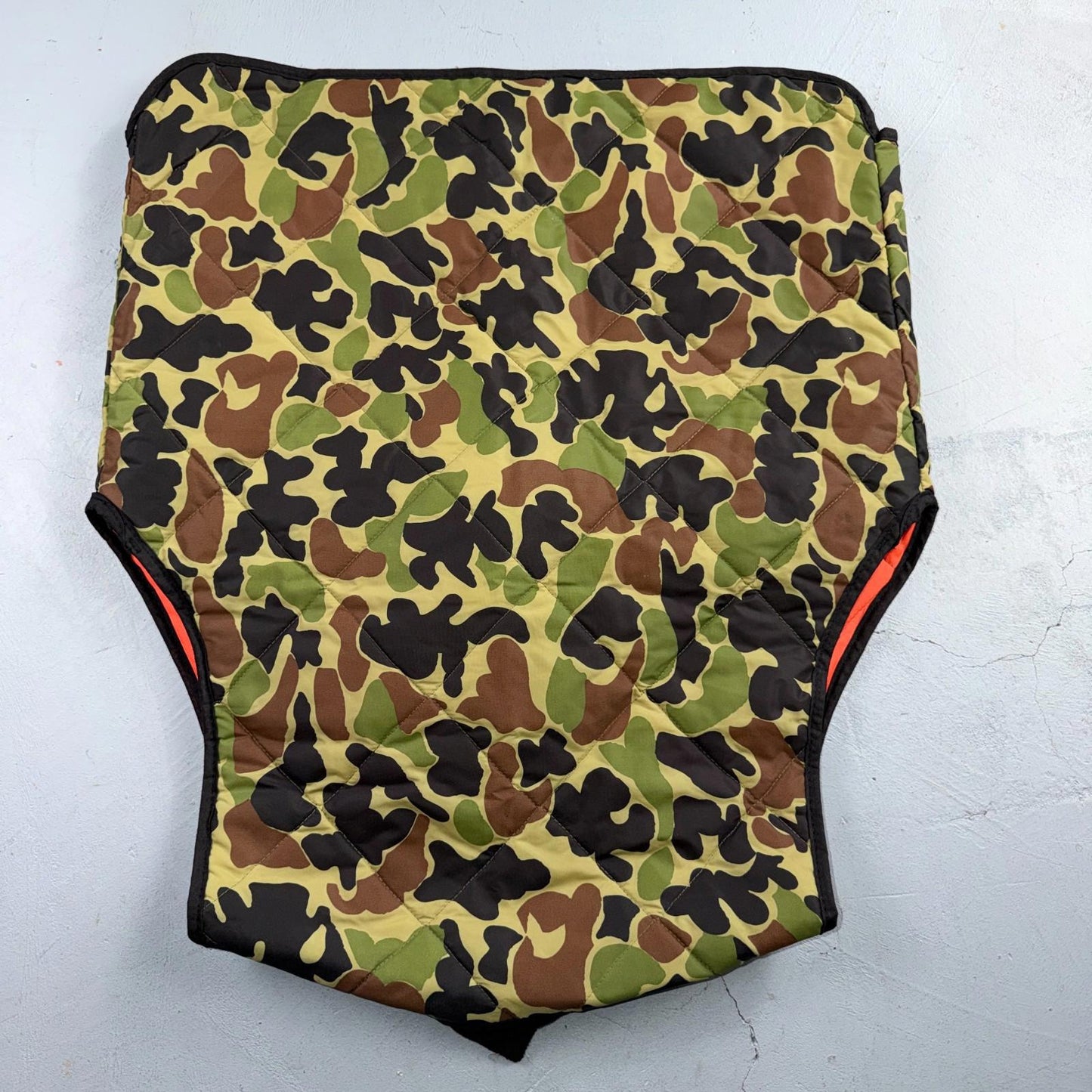 Vintage Reversible Duck Camo Blaze Orange Insulated Hunting Vest Large 80s
