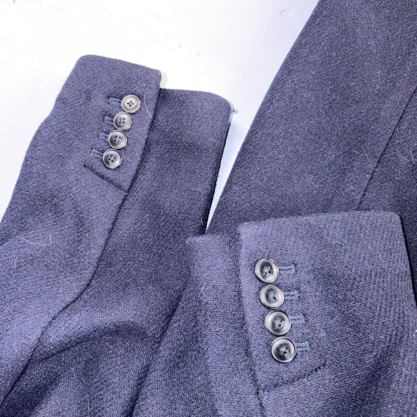 Gap Trench Coat Mens S Navy Wool Blend Overcoat Lanificio Nello Fabrics Italy