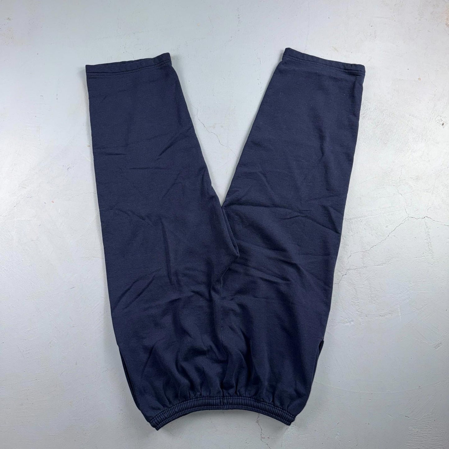 90s Vintage Champion Sweatpants Navy Blue Flat Cuffs Large Capri Cut