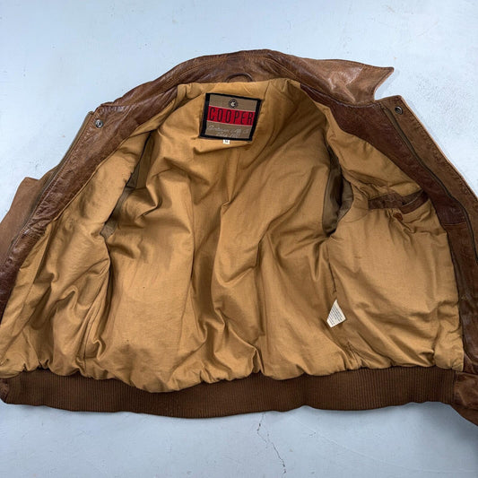 Vintage Cooper Type A2 Air Force Goatskin Pilot Leather Jacket M Smoker Smell