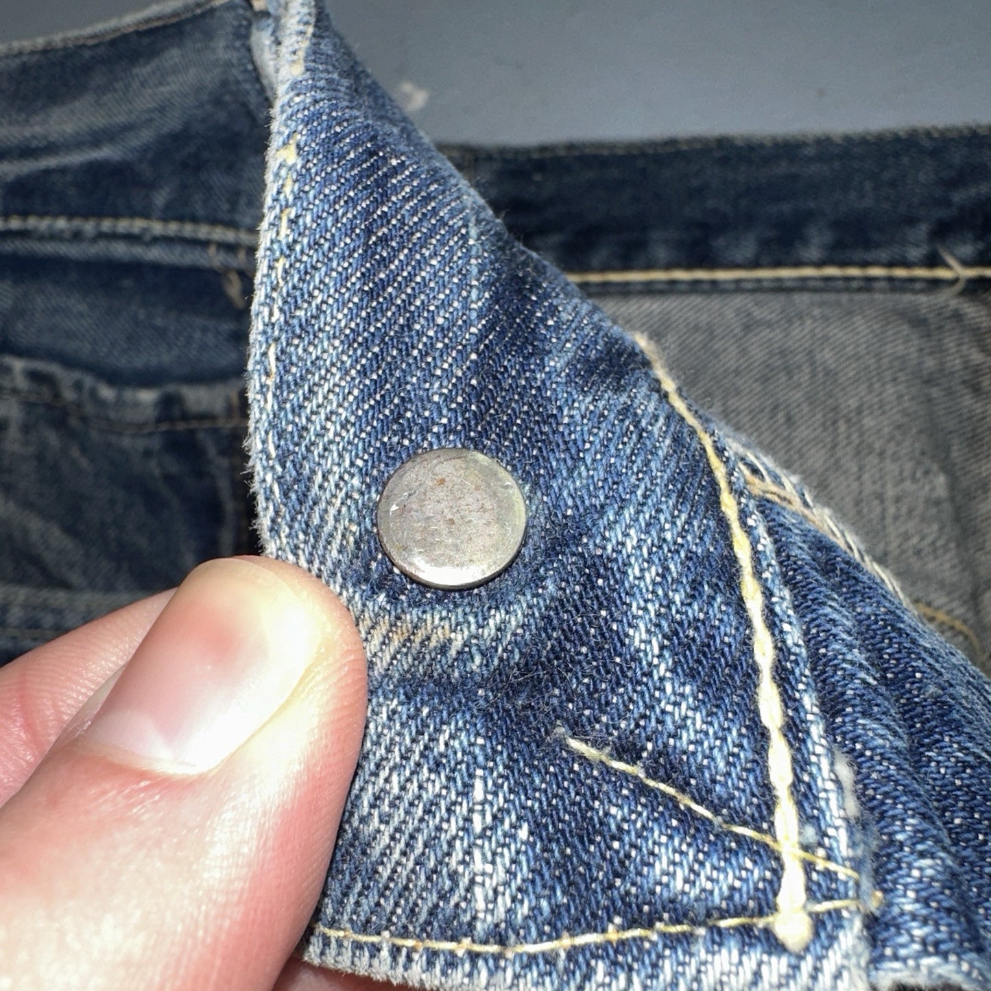 Vintage LEVIS 501XX Jeans Big E 1950s Redline Selvedge USA Jerky 40s Shorts Cut