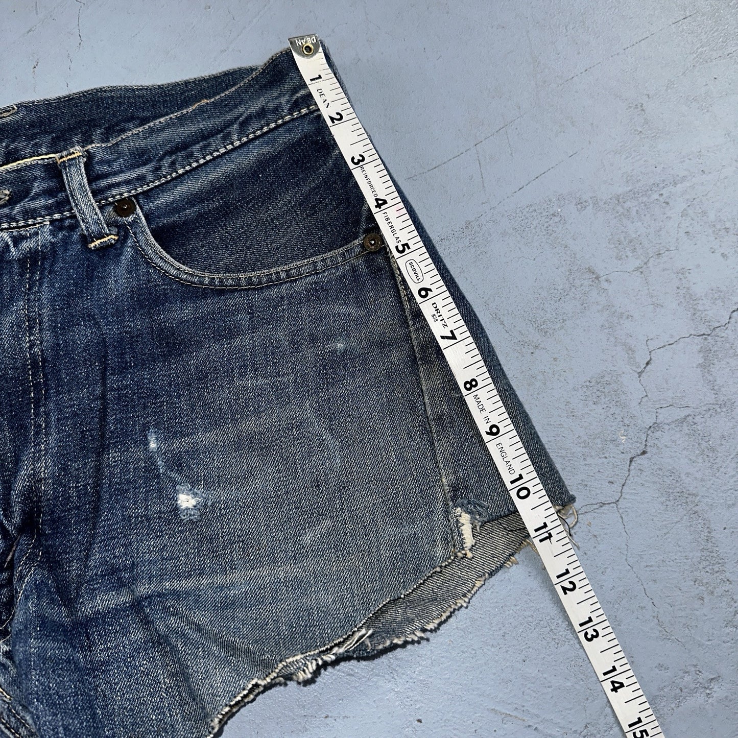 Vintage LEVIS 501XX Jeans Big E 1950s Redline Selvedge USA Jerky 40s Shorts Cut