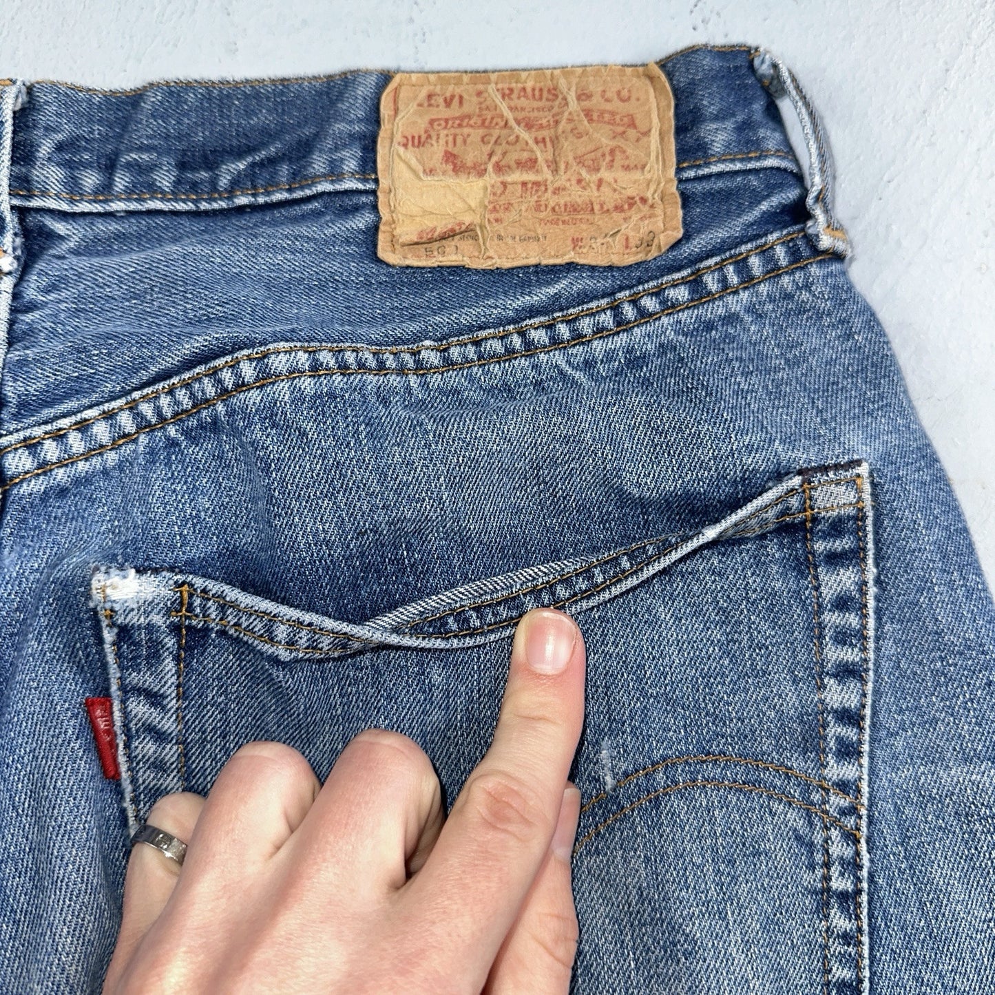 Levis 501 Big E Vintage 60s Redline Selvedge USA XX 1960s Jeans 66 Act 30x28