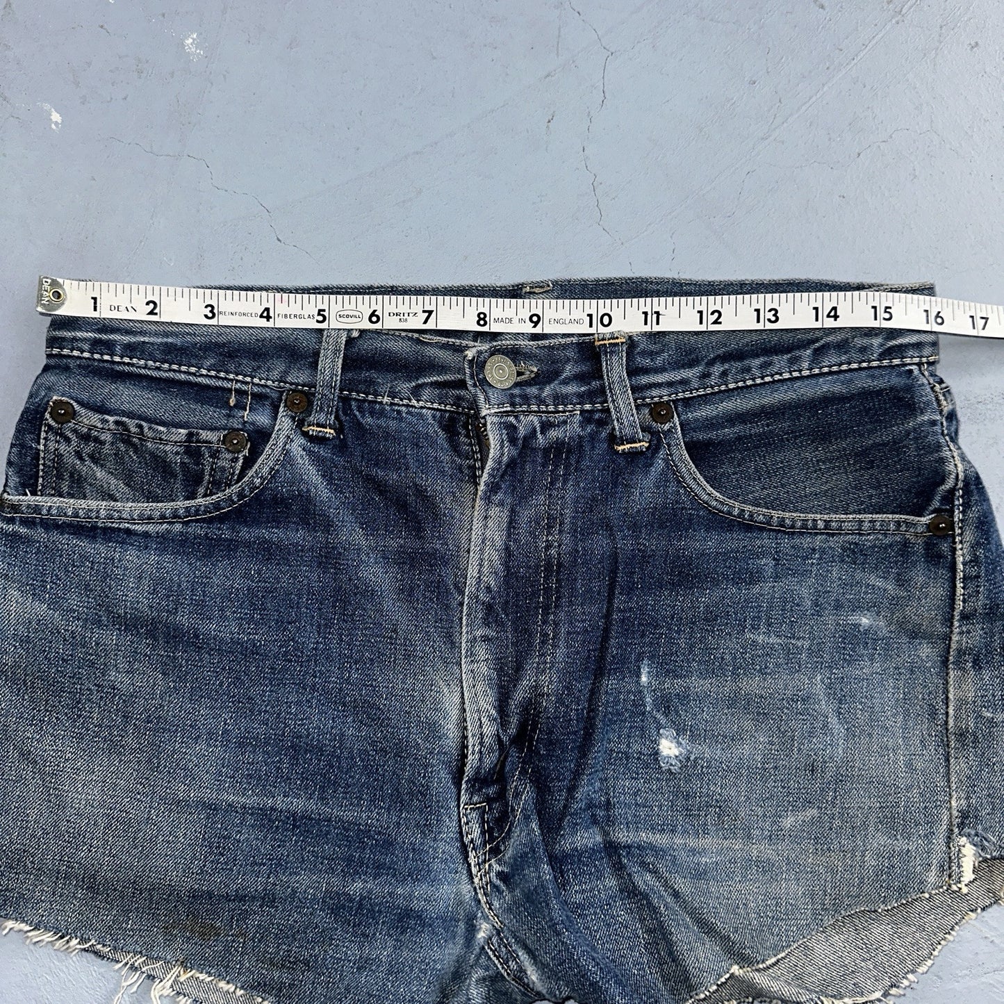 Vintage LEVIS 501XX Jeans Big E 1950s Redline Selvedge USA Jerky 40s Shorts Cut