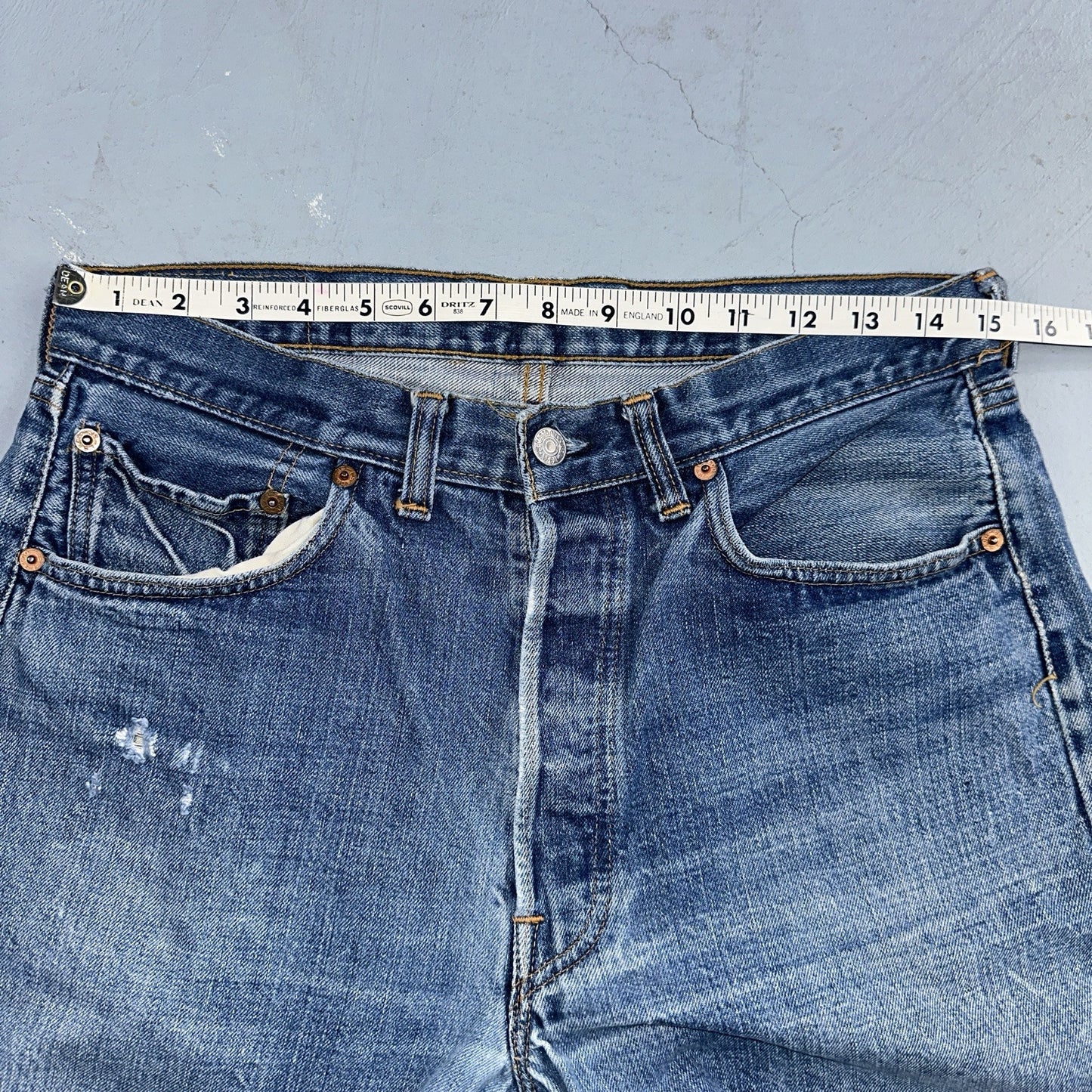Levis 501 Big E Vintage 60s Redline Selvedge USA XX 1960s Jeans 66 Act 30x28