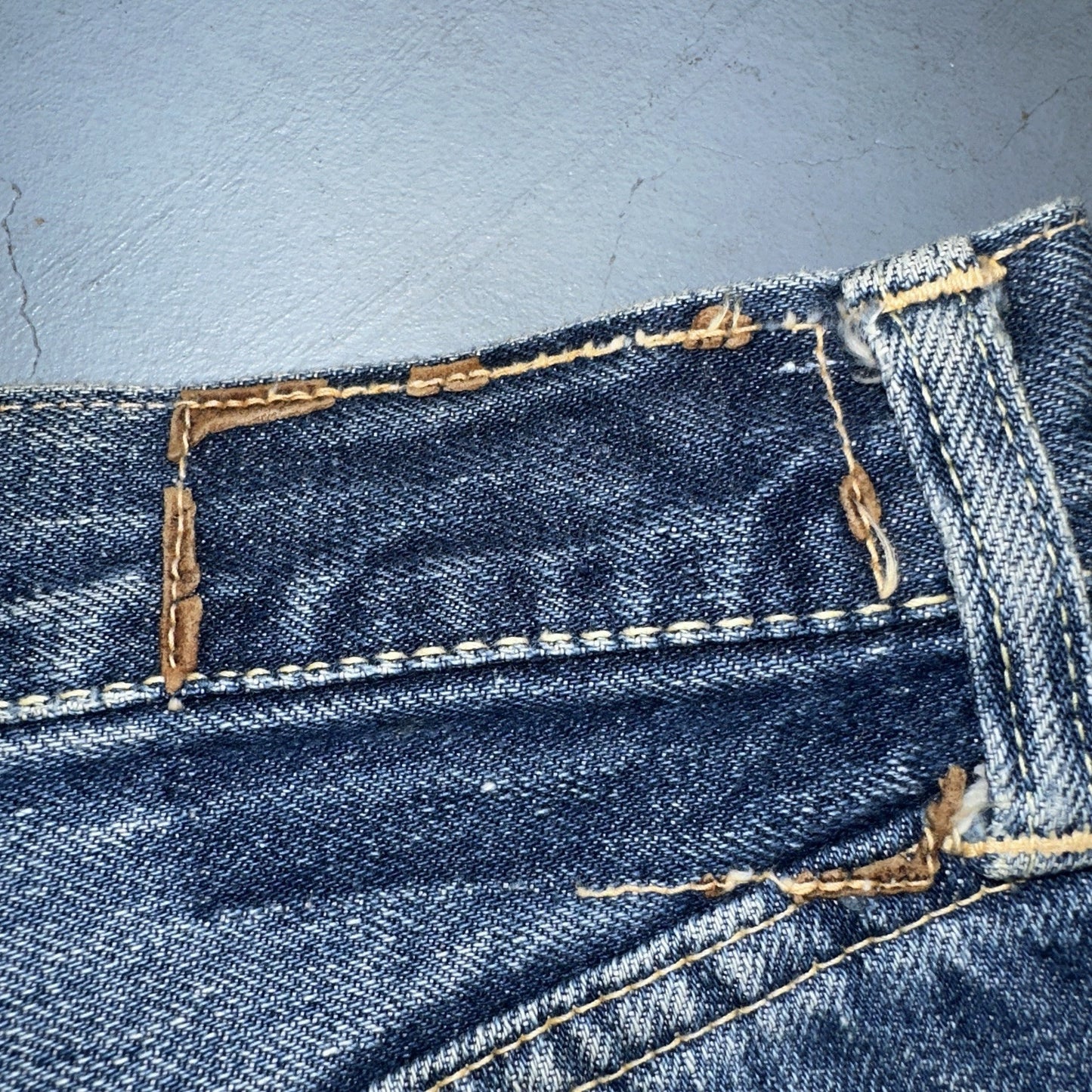 Vintage LEVIS 501XX Jeans Big E 1950s Redline Selvedge USA Jerky 40s Shorts Cut