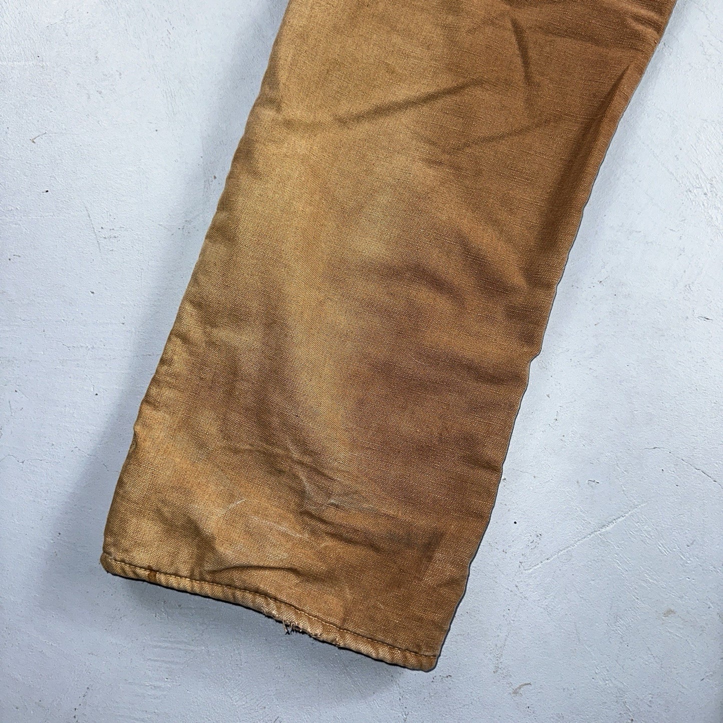 Carhartt VTG 50s 60s Double Knee Heart Logo Brown Canvas Pants 32x32 Wool Lined