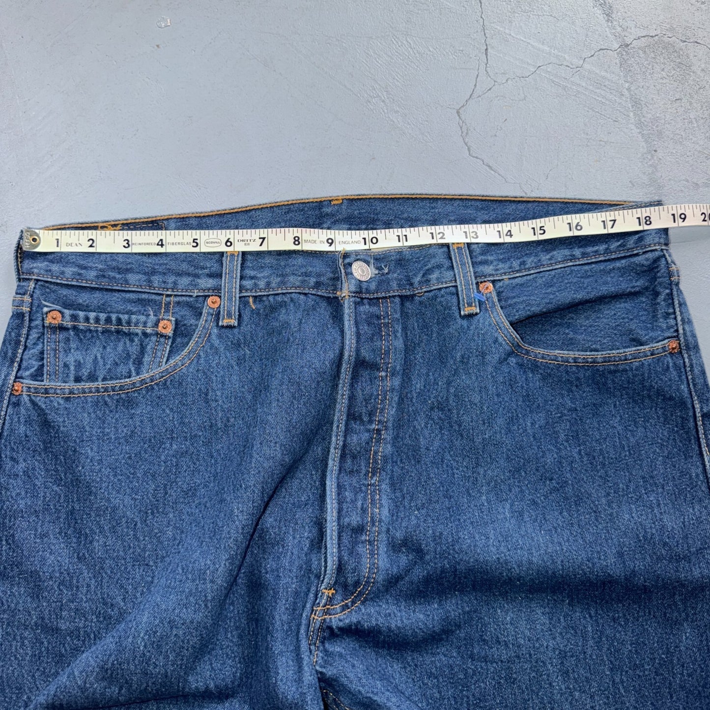 Levis 501 Vintage 90s Y2K XX Straight Leg Jeans Blue Dark Wash 38x32 Act 37x29