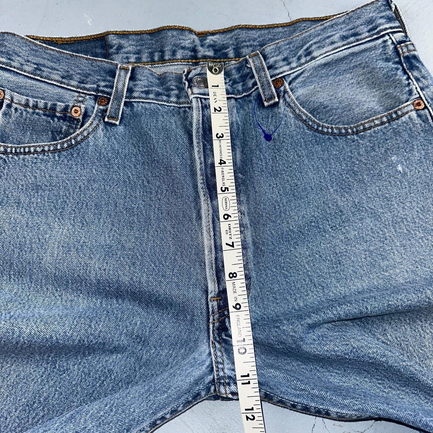 Levis 501 Vintage Y2K XX Straight Leg Jeans 90s Blue Light Wash 34x36 Act 32x34