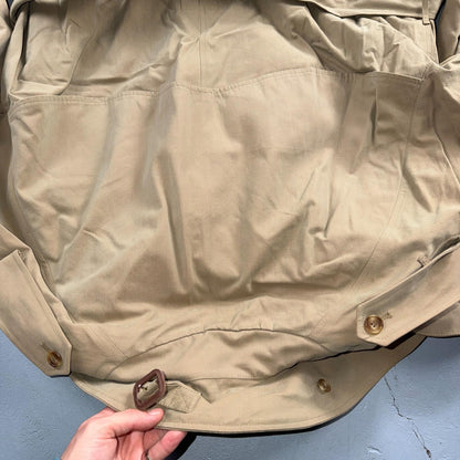 Paul Stuart Double Breasted Men’s Lined Trench Coat Sz 42 Beige Classic Jacket