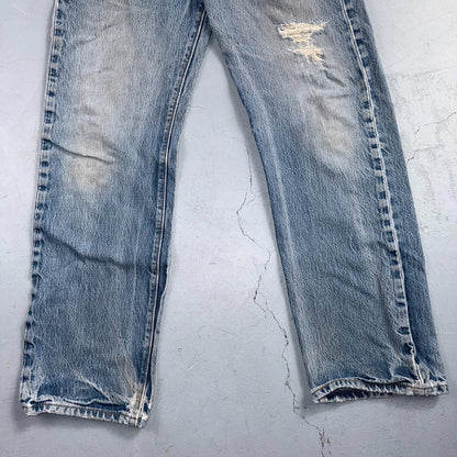 Levis 501 Vintage Y2K 90s XX Straight Leg Jeans Blue Light Wash 34x34 Act 31x30
