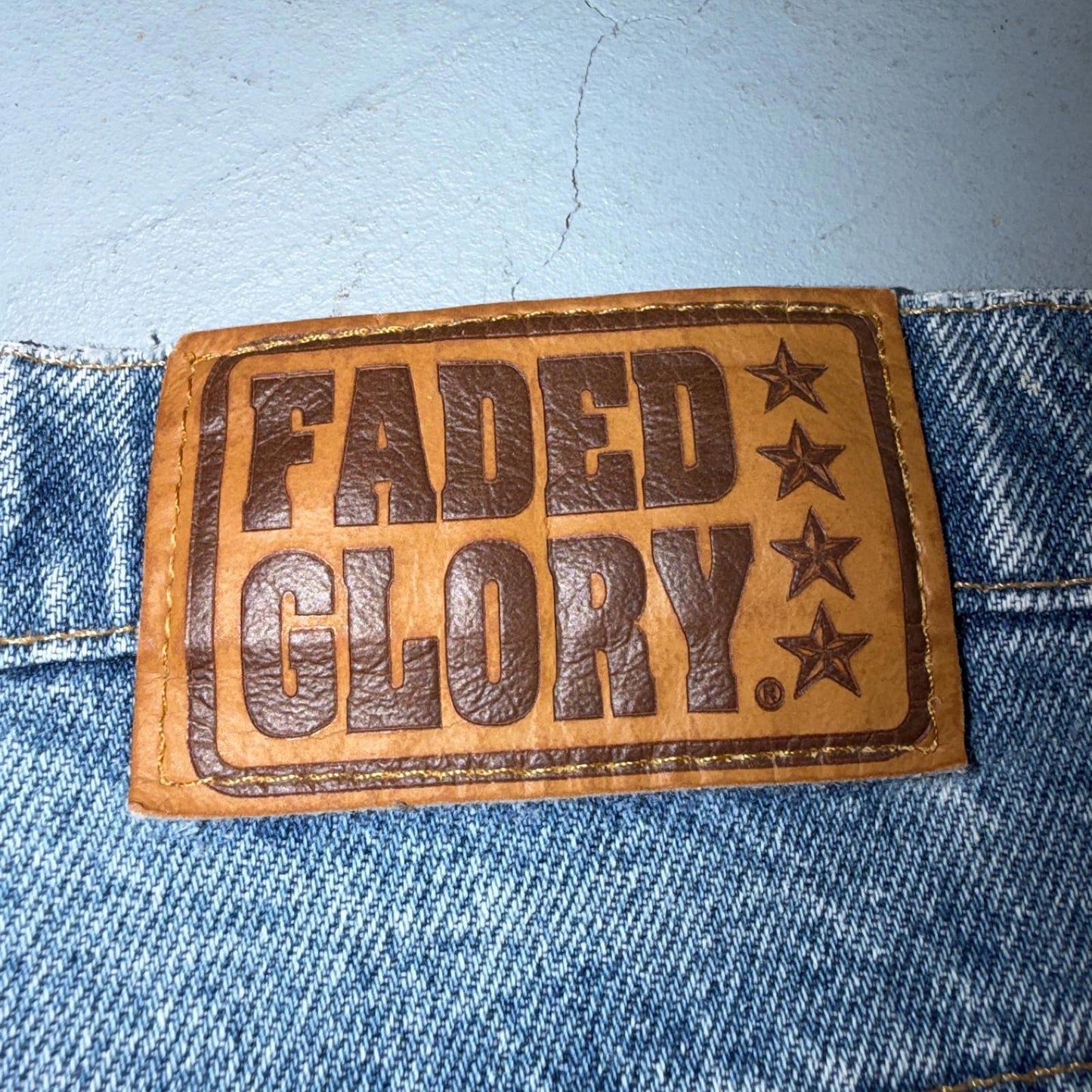 Vintage Y2K Faded Glory Jeans Womens 12 Light Blue Classic Fit USA 29x29 Skinny