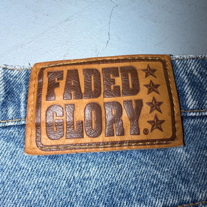 Vintage Y2K Faded Glory Jeans Womens 12 Light Blue Classic Fit USA 29x29 Skinny