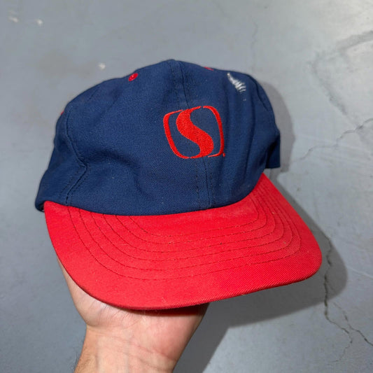 VTG Safeway USA Hat Baseball Cap Snapback Mulitcolor Blue Red Sports Worker 90s