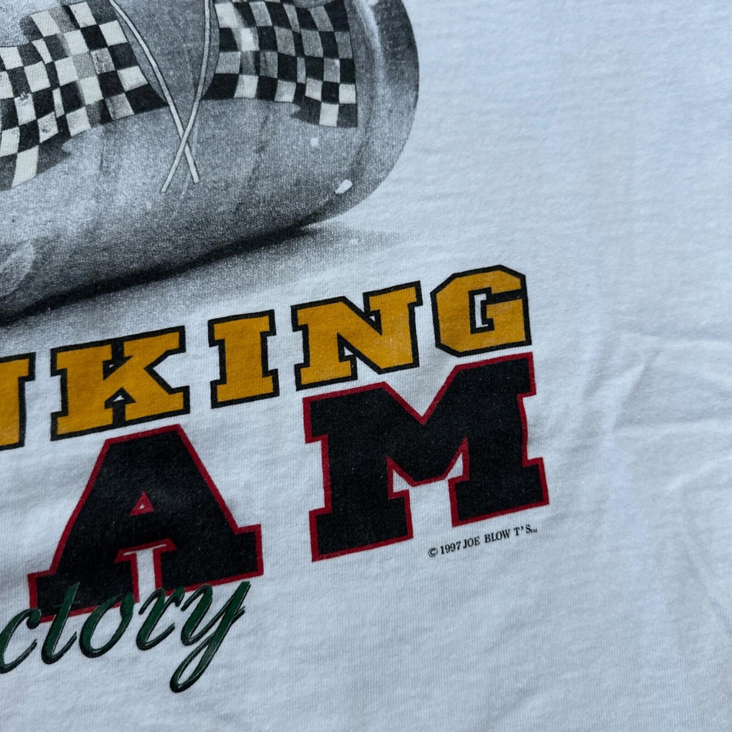 Pit Crew Drinking Team Funny VTG T Shirt Beer Budweiser Sports Racing Cars 2XL
