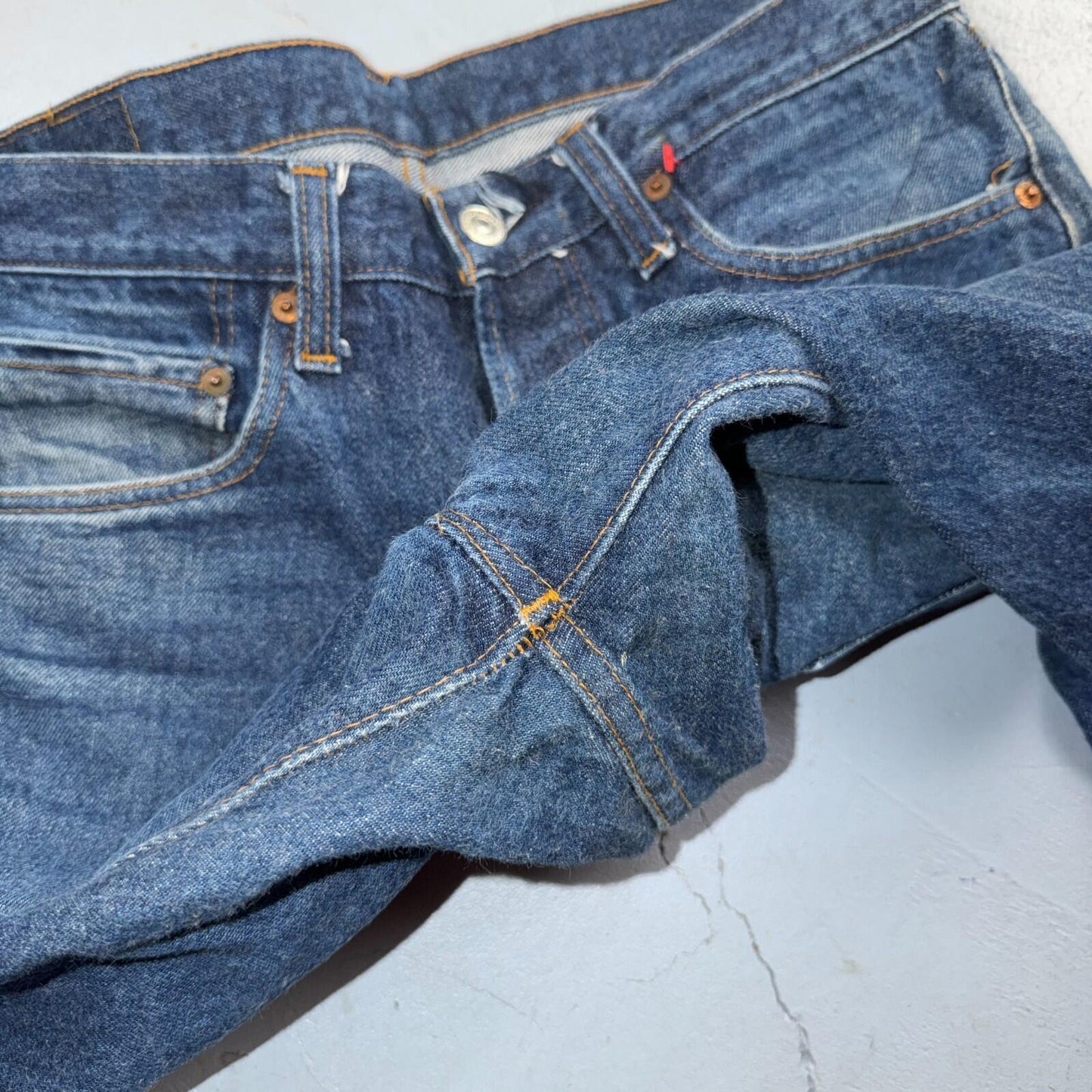 Levis 501 Vintage 80s Redline Selvedge USA XX Jeans Dark Wash 33x31 Act 31x27