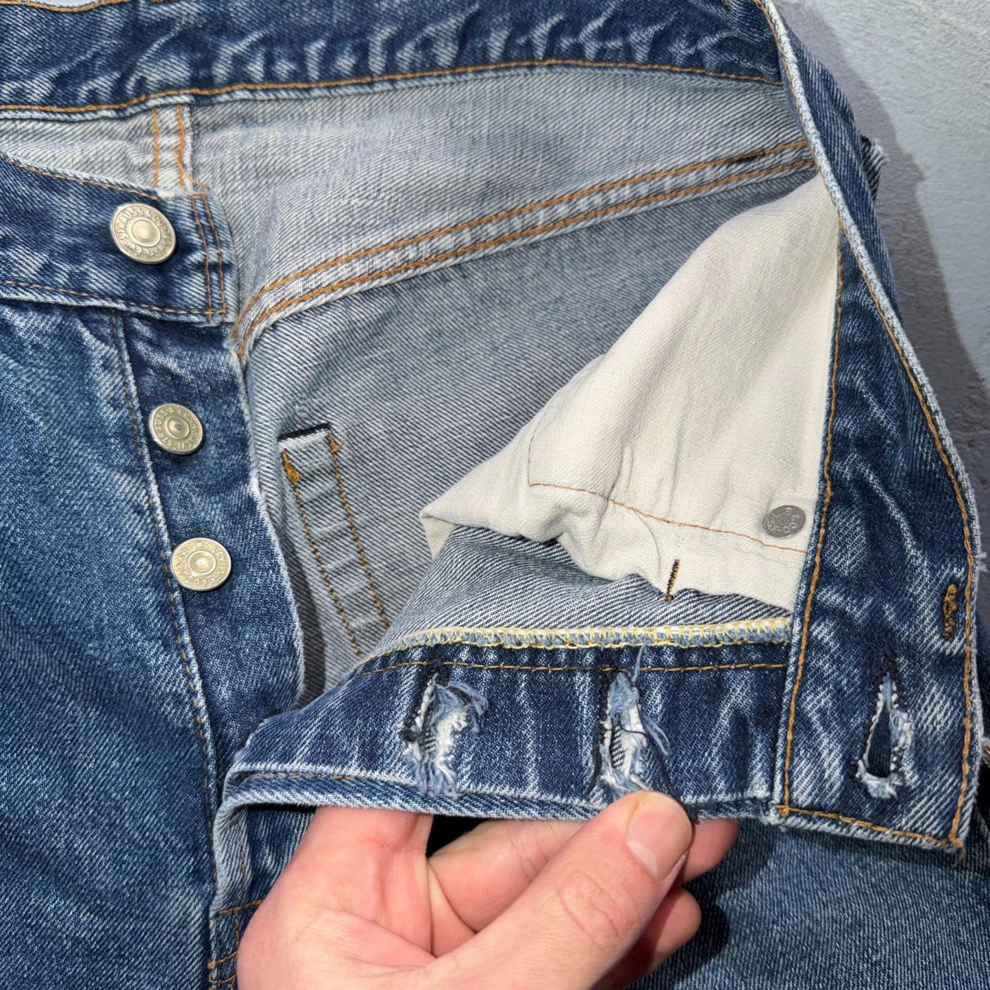 Levis 501 VTG 70s SS Redline Selvedge Jeans XX Med Wash 29x30 Act 27x28