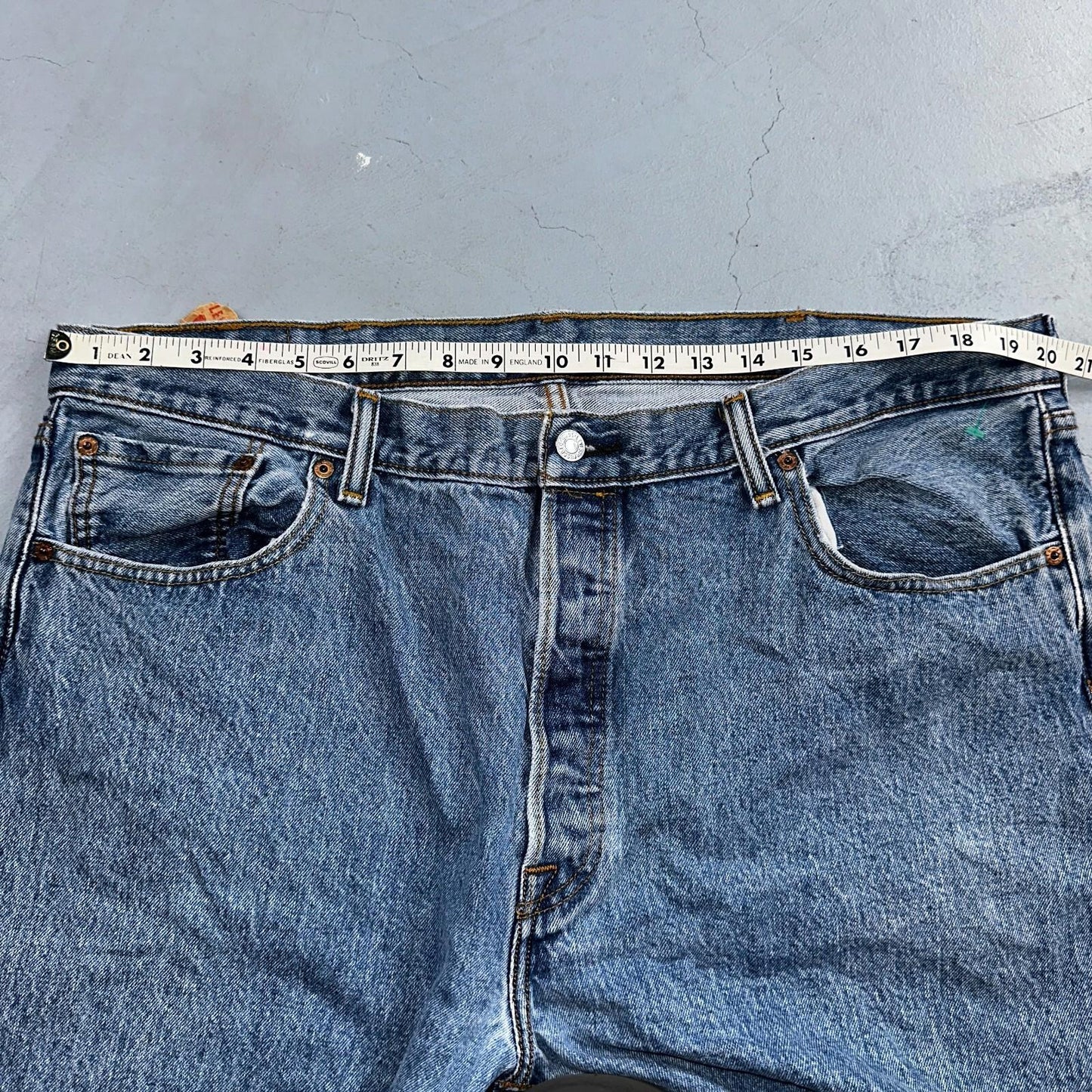 Levis 501 Y2K XX Straight Leg Jeans Blue VTG Light Wash 40x32 Act 40x30