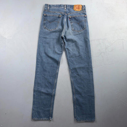 Levis 501 Vintage 80s USA XX Straight Leg Jeans Blue Light Wash 33x34 Act 31x32