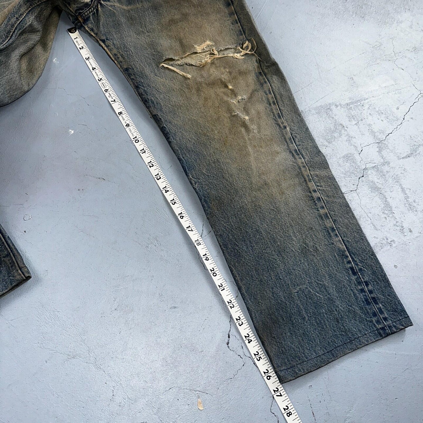 Levis 501 Vintage 80s Redline Selvedge USA XX Jeans Med Wash 34x38 Act 31x27