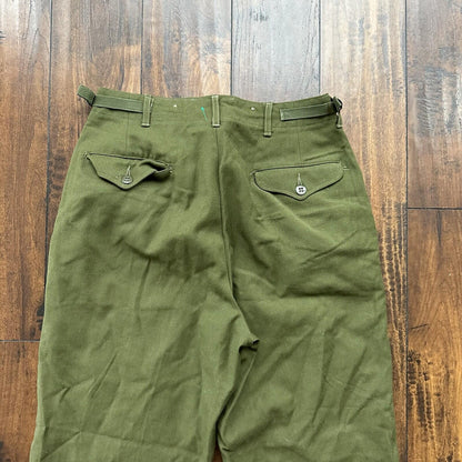 Original 1951 Dated Wool OG-108 Trousers 31x29 Military Pants Not HBT WWII WW2