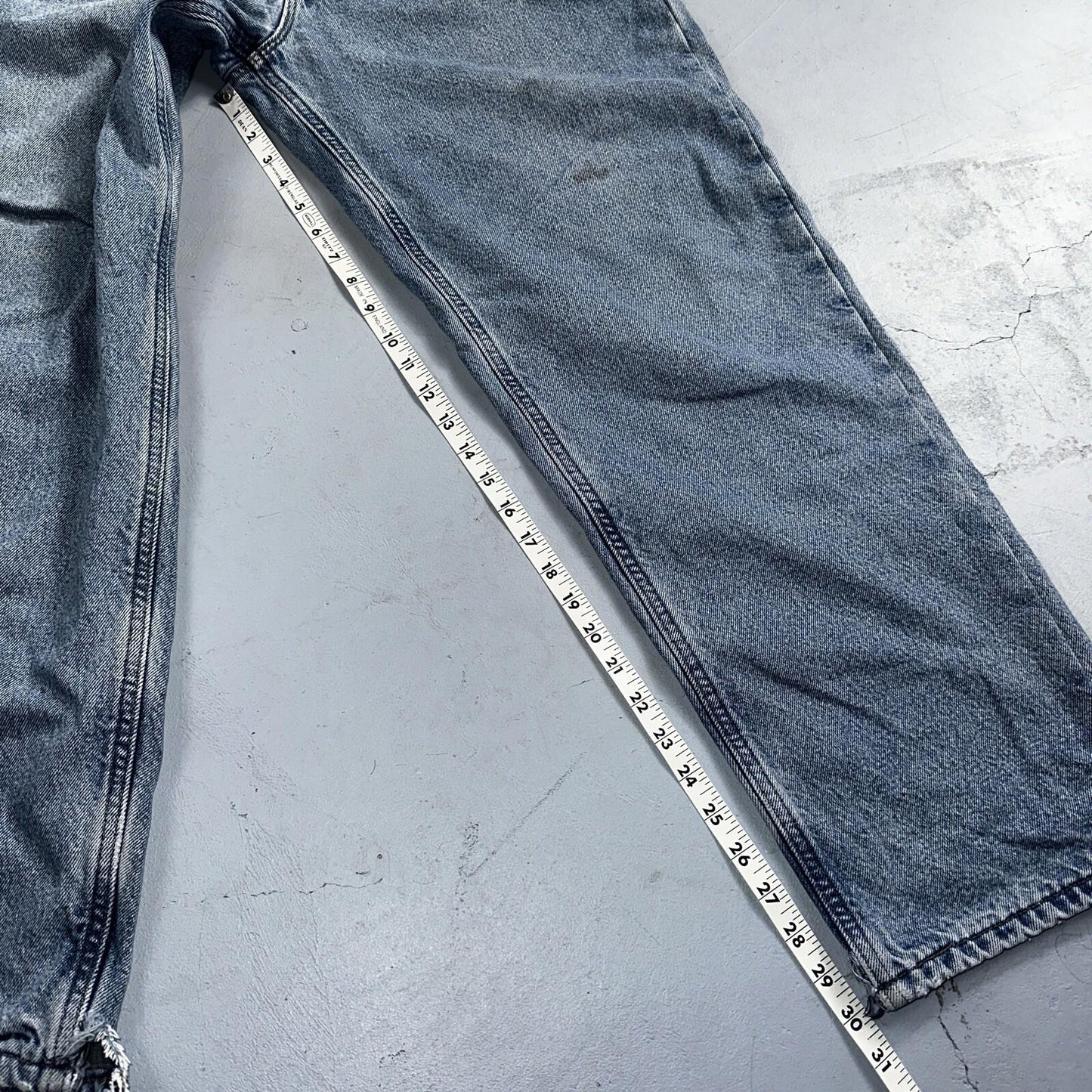 Carhartt Jeans Mens 38x32 Blue Denim Flannel Lined Relaxed Fit Chore Workwear