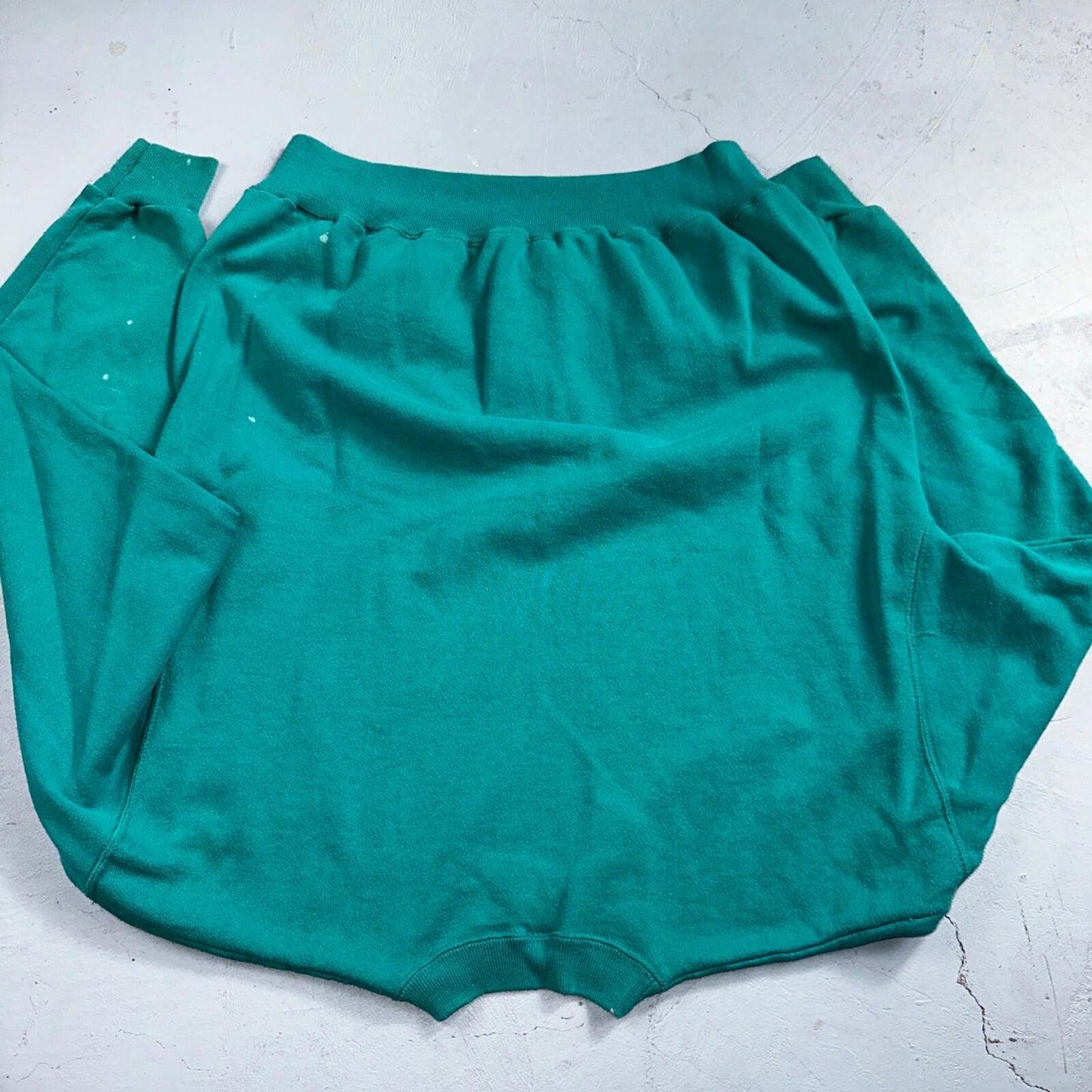 Farm Core Animals VTG 80s Crewneck Sweatshirt Green Land O Lakes Feed Stained