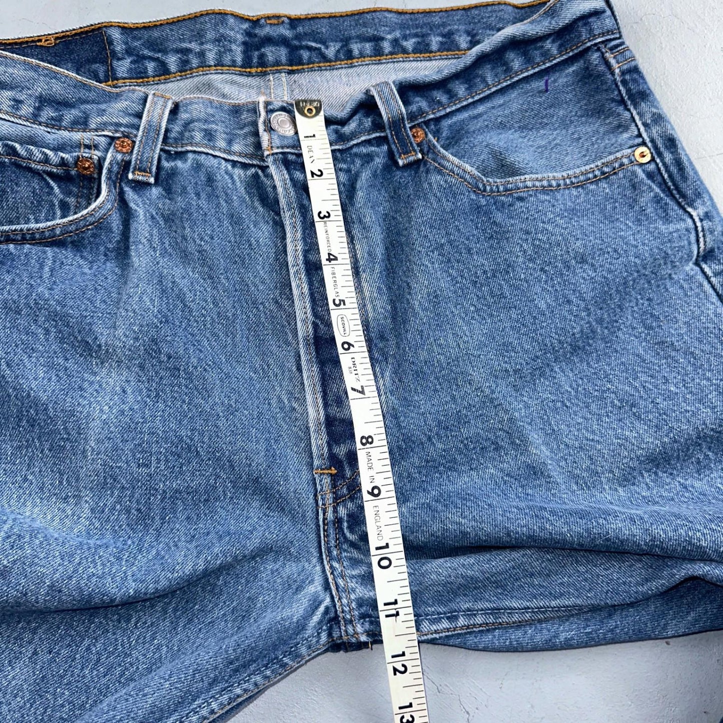 Levis 501 Vintage 90s USA XX Straight Leg Jeans Blue Med Wash 35x34 Act 33x30
