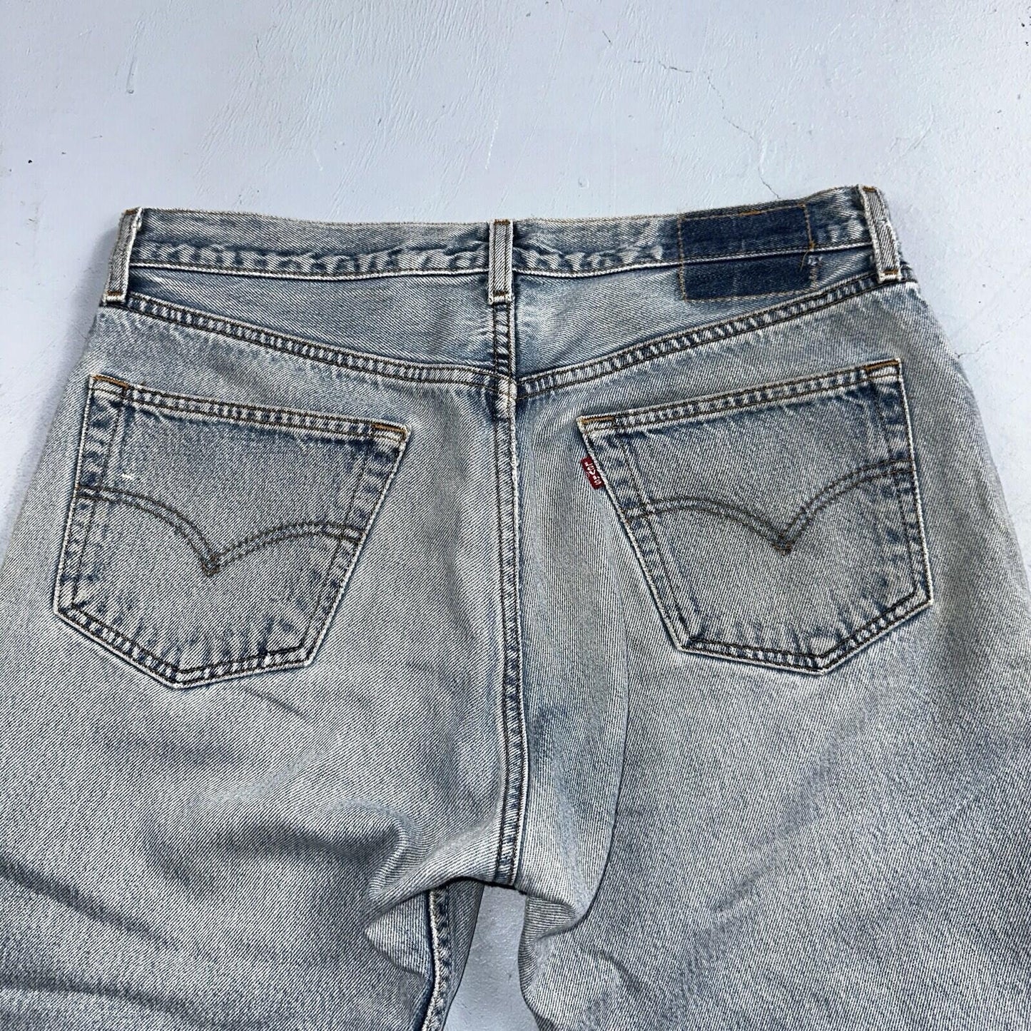 Levis 501 Vintage 90s Mexico Straight Leg Jeans 34x32 Y2K Light Wash Act 33x27