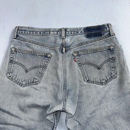 Levis 501 Vintage 90s Mexico Straight Leg Jeans 34x32 Y2K Light Wash Act 33x27