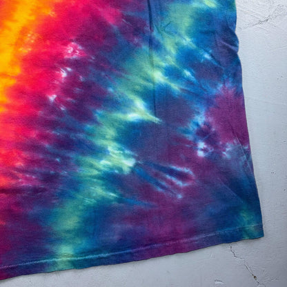 Hanes Beefy XL Tie Dye VTG T Shirt 1980s 80s Single Stitch Hippie Hipster Boho