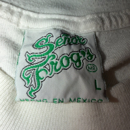 Senor Frogs VTG T Shirt Mexico Travel Club Party Frogs Funny Cute Graphic Colors