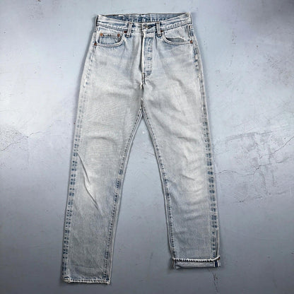 Levis 501 Vintage 80s Redline Selvedge USA XX Jeans Light Wash 66 Act 28x31