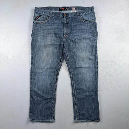 Ariat M4 FR Jeans Mens Blue Flame Resistant Cat 2 Relaxed Boot Cut 42x30 Denim