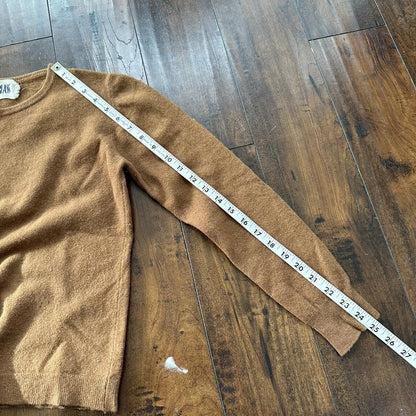 Vtg 70s Bill Blass Women's Casual Brown Sweater Cardigan Small USA 80s Wool