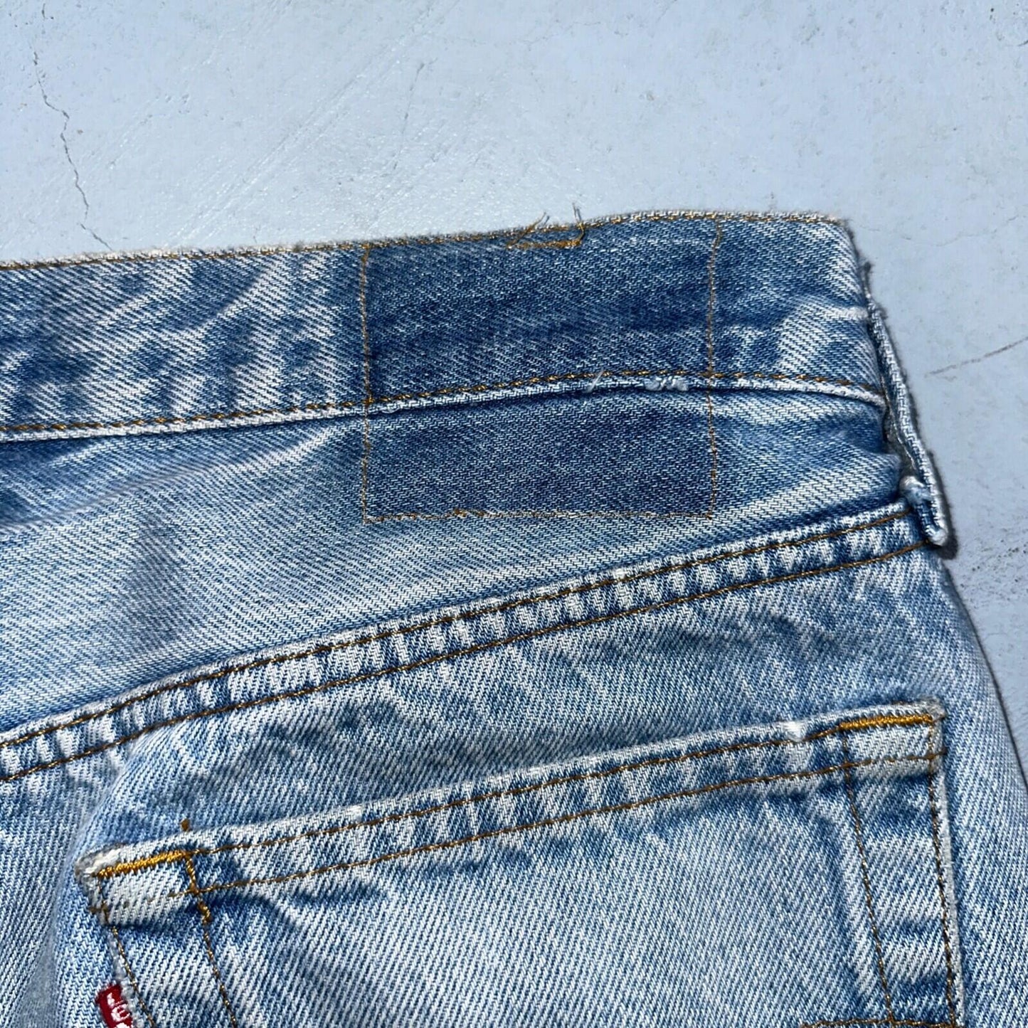 Levis 501 Vintage 80s USA XX Straight Leg Jeans Blue Light ALTERED Act 30x27