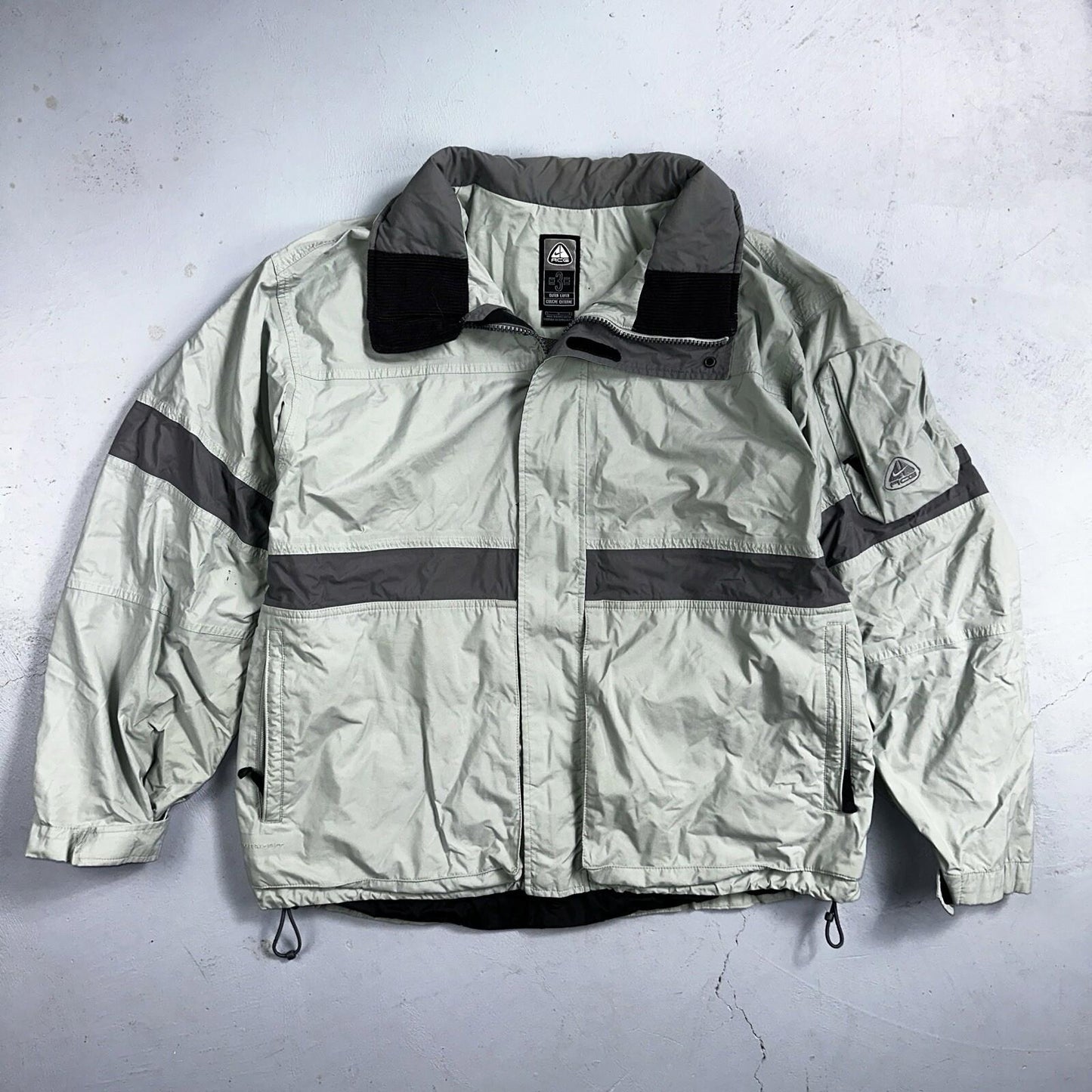 Nike VTG ACG Rain Jacket Storm Fit Anorak 90s Teal Hiking Ski Snowboard 3 Large