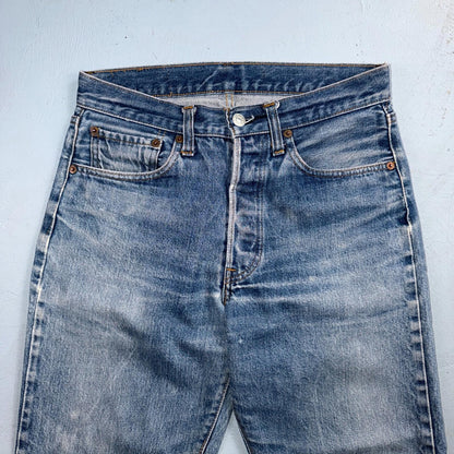 Levis 501 Vintage 80s Redline Selvedge USA XX Jeans Light Wash 30x31 Act 28x25