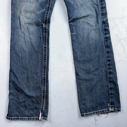 Ariat Jeans Mens 30 X 34 Blue Denim Rebar M4 Relaxed Boot Cut Workwear Country