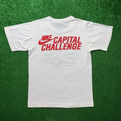 Vintage Nike T Shirt USA Flag Capital Challenge Rare Home The Free Rap Music 90s