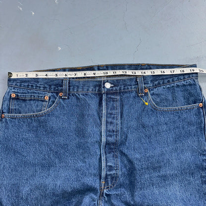 Levis 501 Vintage 90s USA XX Straight Leg Jeans Blue Med Wash 42x32 Act 39x29